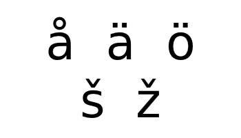 Finnish alphabet additional characters