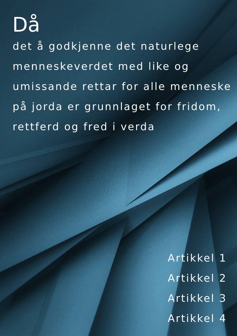 Norwegian handbook example in Nynorsk
