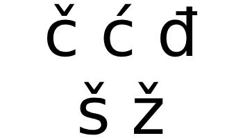 Slovene alphabet additional characters